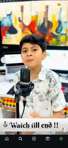 Instagram reel: a young singer with NaadSadhana