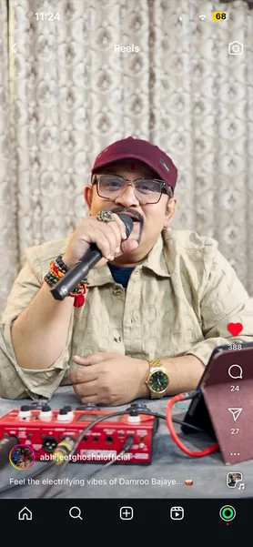 Instagram reel: a singer with NaadSadhana